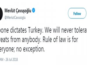 Çavuşoğlu’ndan Trump’a Rahip Brunson Yanıtı