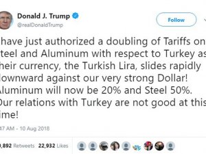 Trump’tan Türkiye Açıklaması