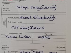 Kılıçdaroğlu, Kurban Vekaletini Türk Kızılayı’na Verdi