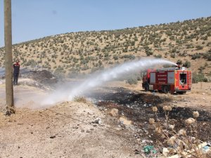 Midyat’ta Ormanlık Alanda Çıkan Yangın Sürüyor