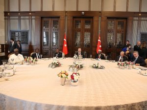 Erdoğan Devlet Başkanları Onuruna Yemek Verdi