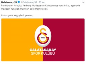 Galatasaray’dan Modeste Açıklaması
