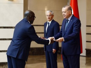 Erdoğan Gabon Büyükelçisini Kabul Etti