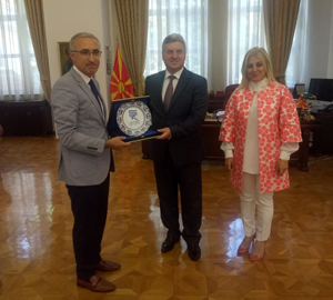 Rektör Karaman'dan Makedonya Cumhurbaşkanı İvanov’a Ziyaret