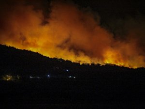 Sisam Adası’nda Yangın