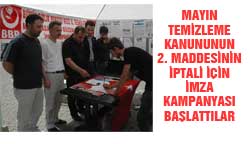 Mayınlı Araziler İmza Kampanyası