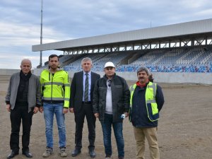 Başkan Sarıalioğlu Yeni Of Stadyumu İnşaatını İnceledi