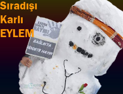 Rize'de Sıradışı Karlı Eylem!