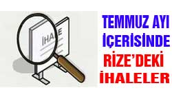 Rize'de yapılacak ihaleler