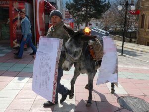 Yozgat’ta Eşekli Eylem