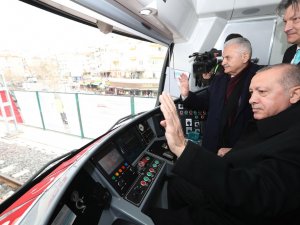 Cumhurbaşkanı Erdoğan Makinist Koltuğunda