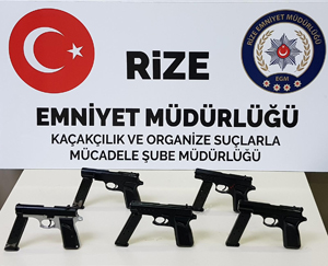 Rize'de Kaçak Silah Operasyonu