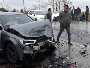 Trabzonsporlu futbolcunun kullandığı otomobil kaza yaptı