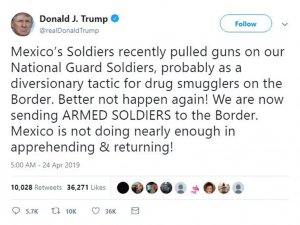 Trump Meksika Sınırına Asker Gönderiyor
