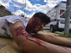 Gümüşhane’de Öğrencilerden Gerçeği Aratmayan Tatbikat