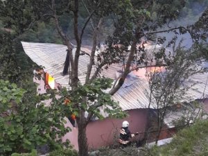 Trabzon’da Yangın Bir Evi Kül Etti