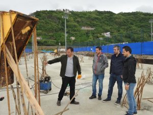 Tsyd Trabzon Şubesi, Çift Yönlü Tribün İnşaatını İnceledi