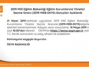Meb-ekys Sonuçları Açıklandı