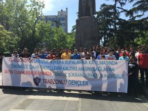 Trabzonspor Taraftarından Cumhurbaşkanı Erdoğan’a Teşekkür