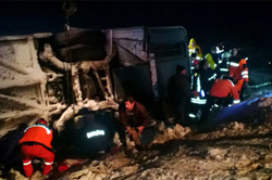 Kayseri'de otobüs şarampole devrildi: 21 ölü 29 yaralı