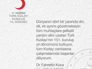 Bakan Koca’dan Kutlama Mesajı