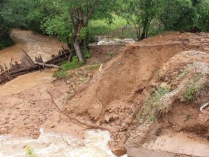 Gümüşhane’de Şiddetli Yağış Sele Neden Oldu