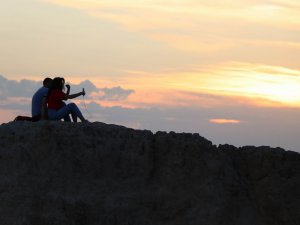 Kapadokya’da Doğa Harikası ’Gün Batımı’