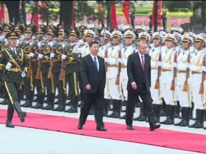 Erdoğan, Çin’de Resmi Törenle Karşılandı
