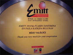 Rize, Emıtt Fuarında Ödül Aldı