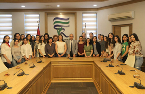 RTEÜ'de Staj Yapan Gürcü Öğrencilerden Rektör Karaman'a Ziyaret