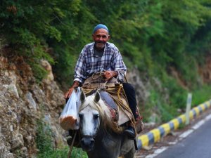 60 Yıldır At Üstünde Elma Satıyor