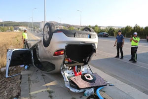 Rize Plakalı Otomobil Sivas'ta Kaza Yaptı 5 Yaralı