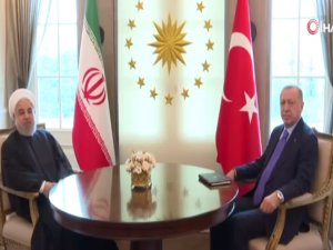 Cumhurbaşkanı Erdoğan, Ruhani’yi Çankaya Köşkü’nde Kabul Etti