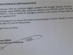 Fıfa’dan Gaziantepspor’a Tarihi Ceza