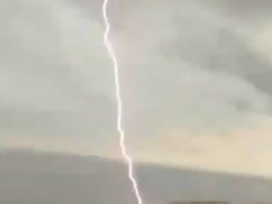 Trabzon’da Yıldırım Böyle Düştü