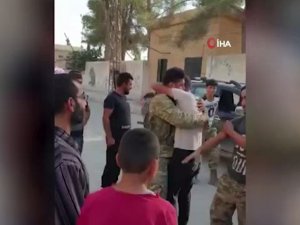 Suriye Milli Ordusu Askeri Tel Abyad’da Ailesine Kavuştu