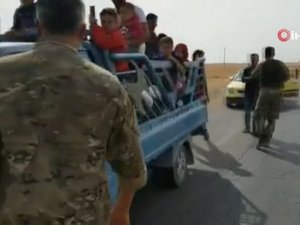 Tel Abyad’a Dönen Siviller Suriye Milli Ordusu Tarafından Karşılandı