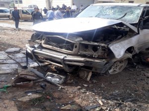 Azez’de Bomba Yüklü Araç Patladı