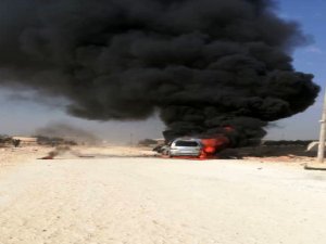 El Bab’da Bomba Yüklü Araç Patladı