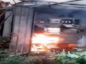 Elektrik İşçisi Çalışırken Trafo Patladı