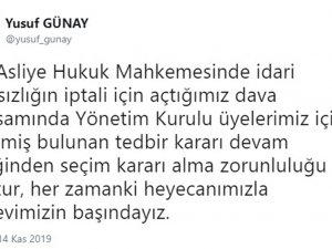 Yusuf Günay: "Her Zamanki Heyecanımızla Görevimizin Başındayız"