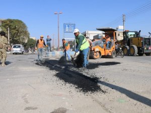 Tel Abyad’da Yol Çalışmaları Devam Ediyor
