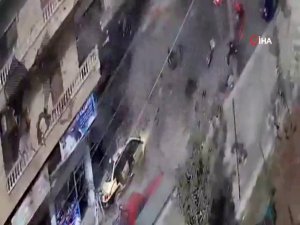 Afrin Saldırısı Güvenlik Kamerasında