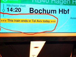 Almanya’daki Tren İstasyonunda “Tel Aviv” Krizi