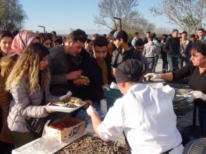 Öğrenciler 1 Ton Hamsi Tüketti