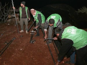 İdlib’den Göç Eden Suriyeliler İçin Çadır Kuruldu