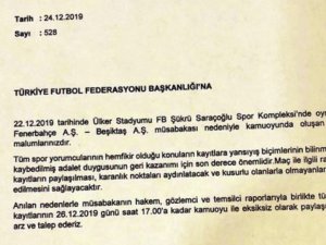 Beşiktaş, Fenerbahçe Derbisinin Var Kayıtlarının Açıklanması İçin Tff’ye Başvurdu