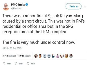 Hindistan Başbakanı Modi’nın Ofisinde Korkutan Yangın