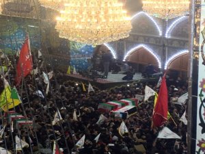 Süleymani’nin Kerbela’daki Cenaze Törenine Binlerce Kişi Katıldı