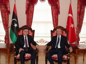 Cumhurbaşkanı Erdoğan İle Libya Başbakanı Es-serrac Görüşmesi Sona Erdi